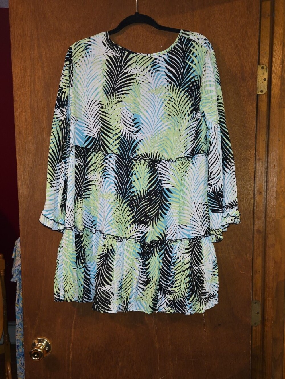 Blue island Palm Print Mini Dress - Picture 2 of 6